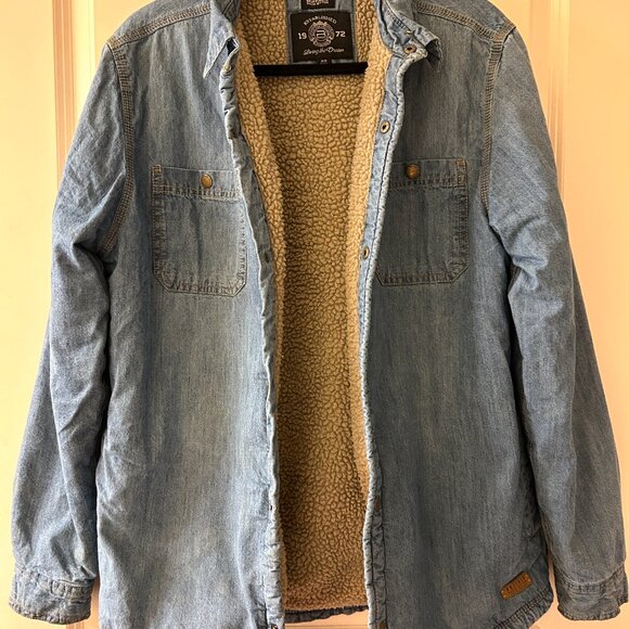 Buffalo David Bitton Shirt Jacket Jadin in Blue Size M - Picture 2 of 6